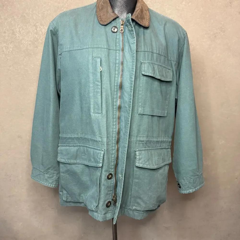 Vintage 80s 90s Towne by London Fog Canvas Barn Coat, Size M Chore Jacket